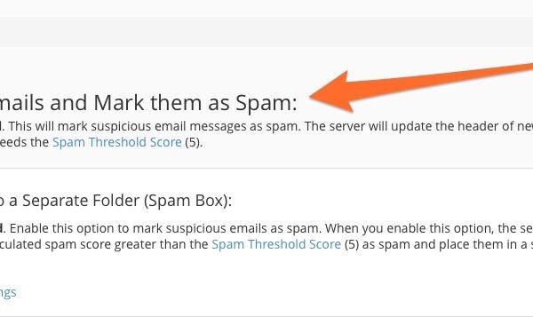 cPanel’s Spam Email Filters
