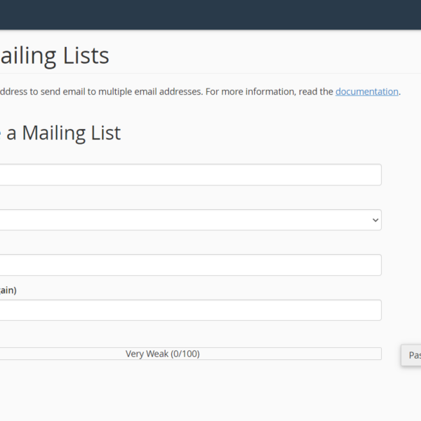 How do I create Mailing Lists in cPanel?