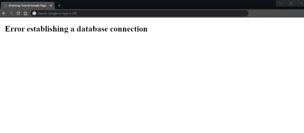 Fix The Error Establishing A Database Connection In WordPress