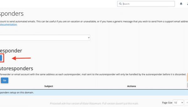 How do you create an autoresponder in cPanel?