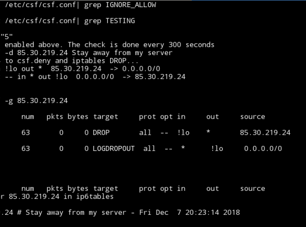 CSF Firewall